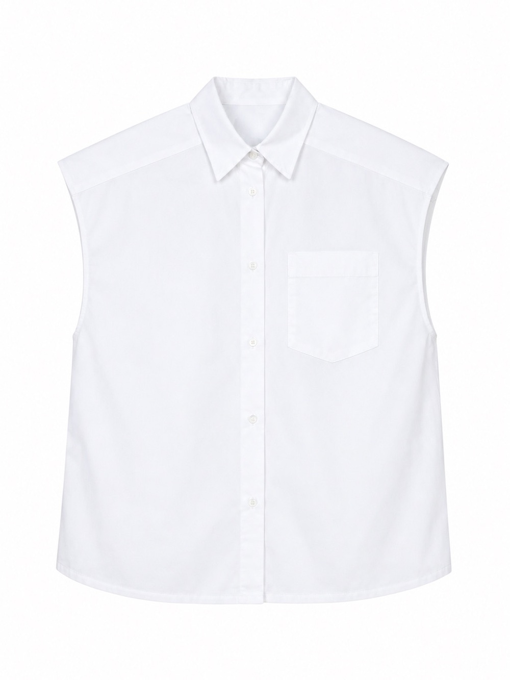 TOPSHOP | Boxy Oversized Sleeveless Button-Front Shirt